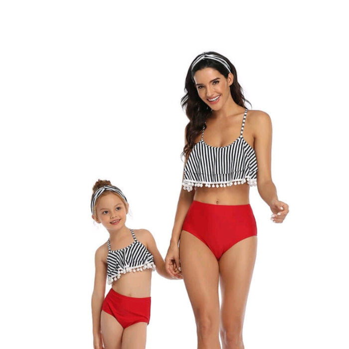 Mommy & me matching halter two piece swimsuit set