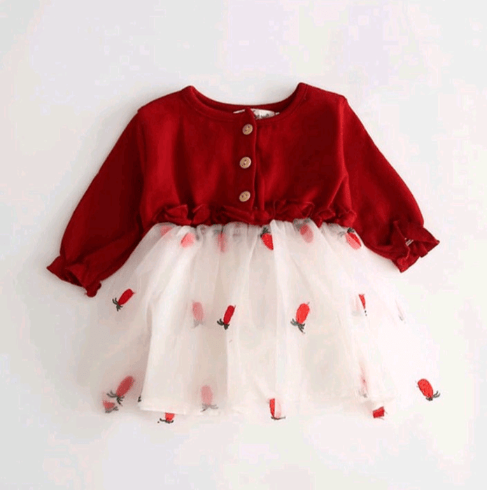 long sleeve pretty mesh pattern dress