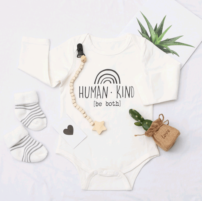 kindness motto baby romper