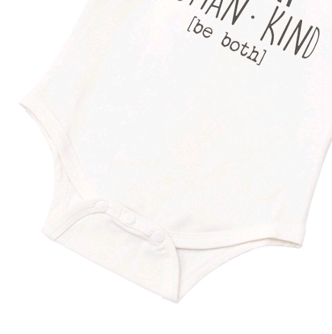 kindness motto baby romper